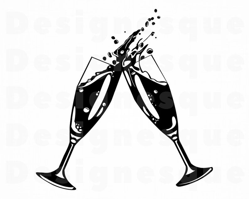 Champaign clipart toasting glass. Toast svg wine champagne