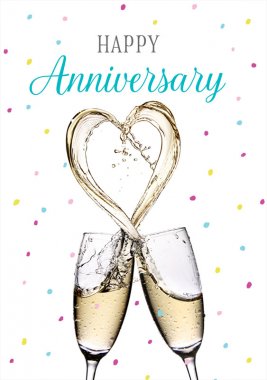 Anniversary clipart champagne glass. Happy glasses cardsonly