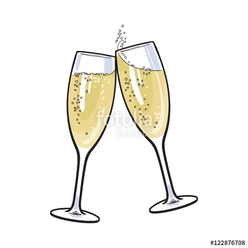 Champaign clipart champagne cork. Christmas greeting card with