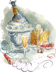 champaign clipart new years eve