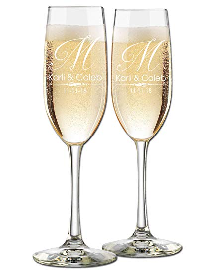Champaign clipart wedding. Custom champagne flutes set