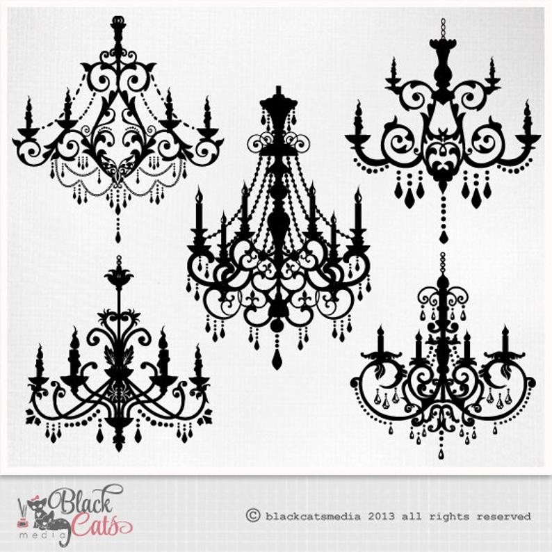 Ornamental decorative eps png. Chandelier clipart baroque