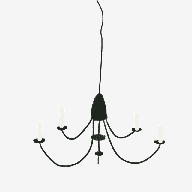 Chandelier clipart cartoon. European png material 