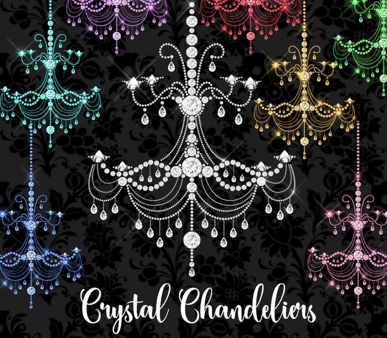 chandelier clipart diamond