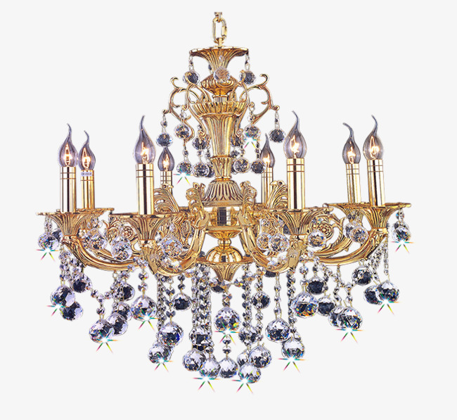 Chandelier clipart golden chandelier. European style retro lighting