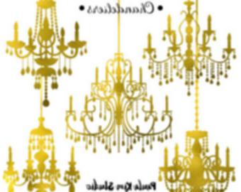 Chandelier clipart golden chandelier. Gold clip art home