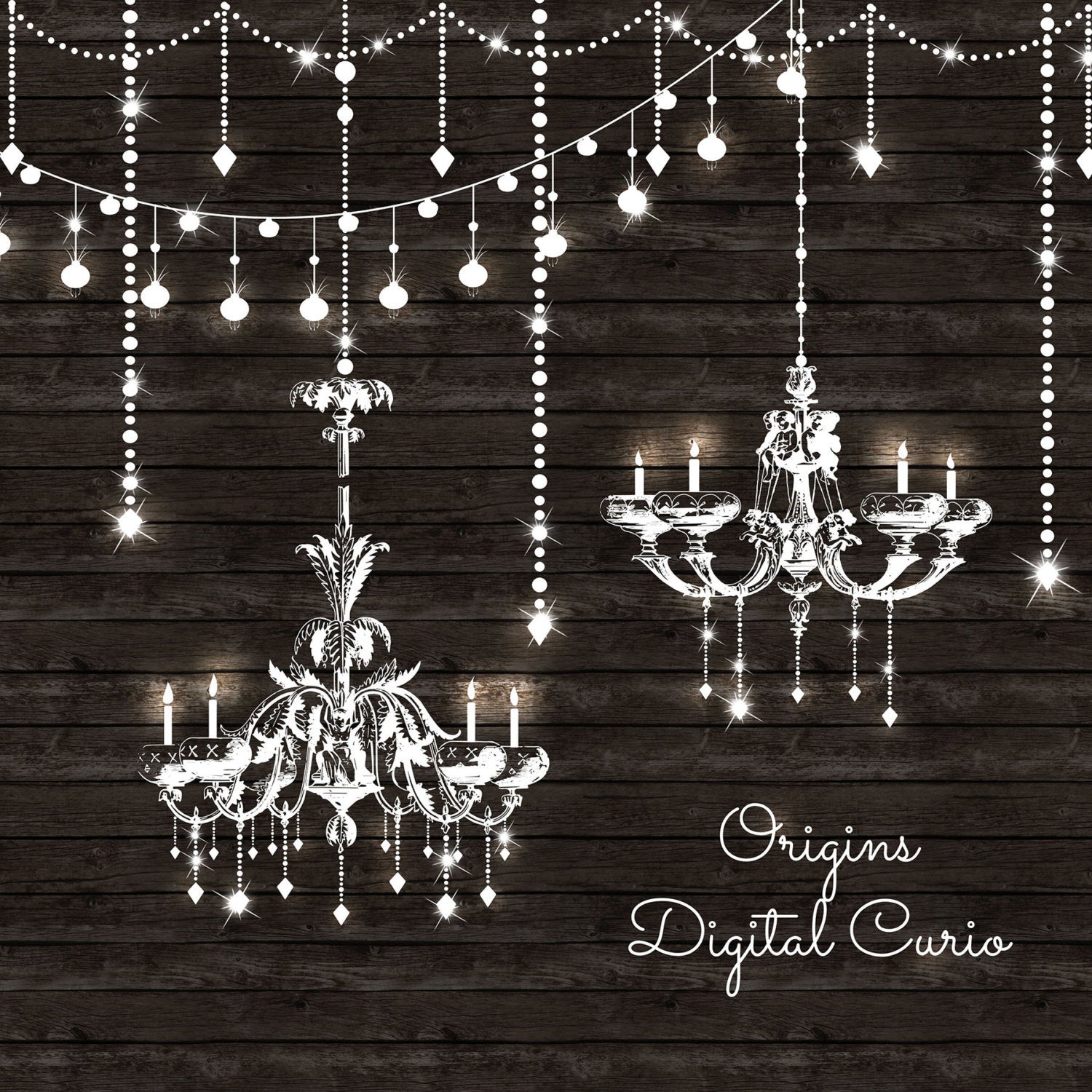 Chandelier clipart light decoration. Chandeliers and string lights
