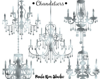 chandelier clipart silver chandelier