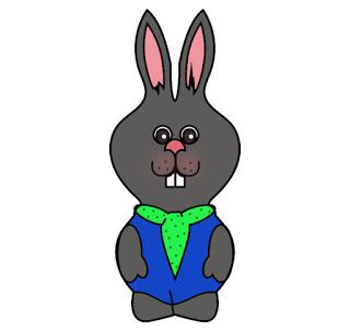 clipart bunny character