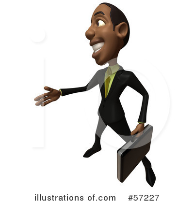Character clipart business man. Black businessman illustration by