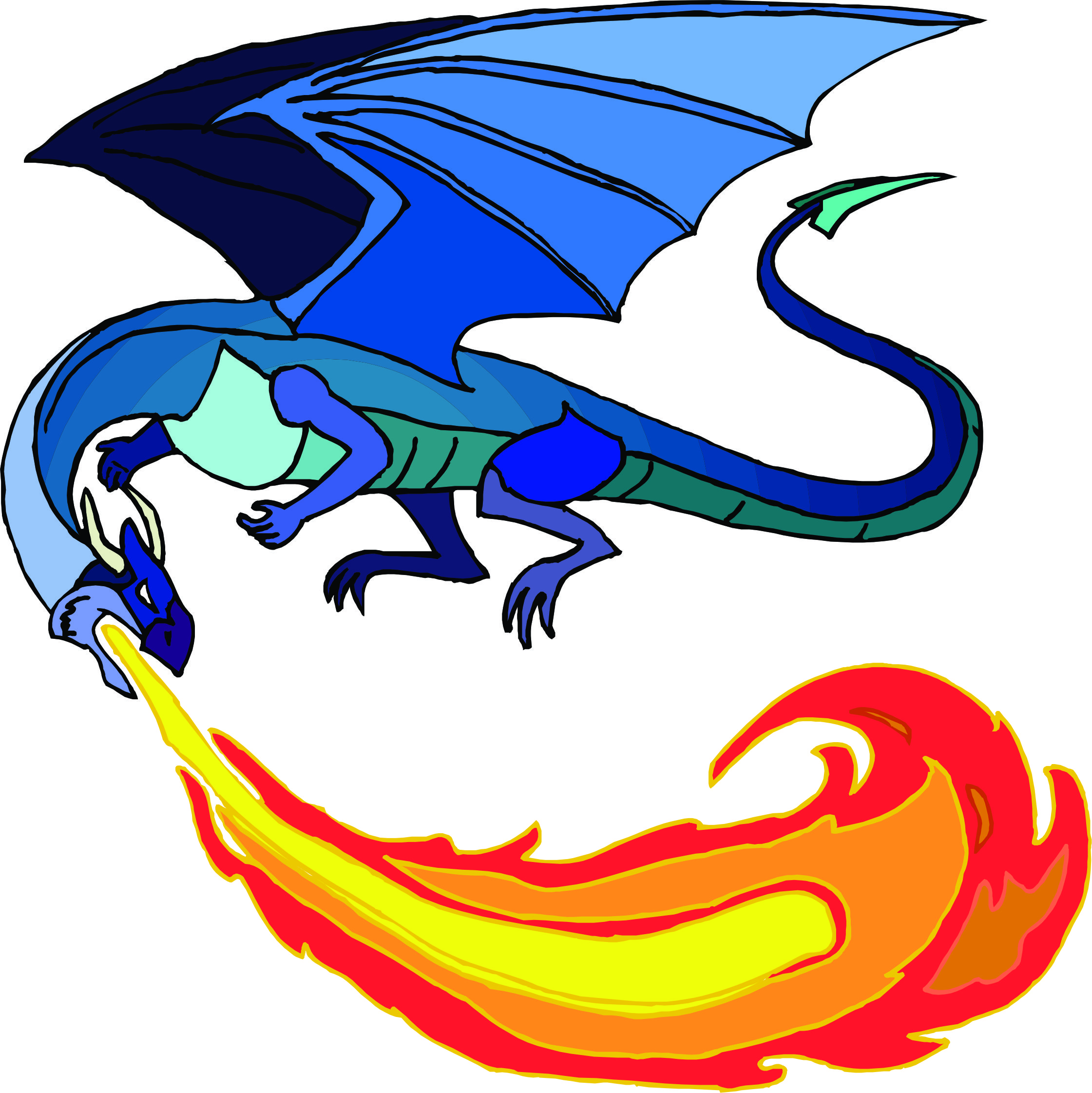 Character clipart flame. Dragon flames drawing at