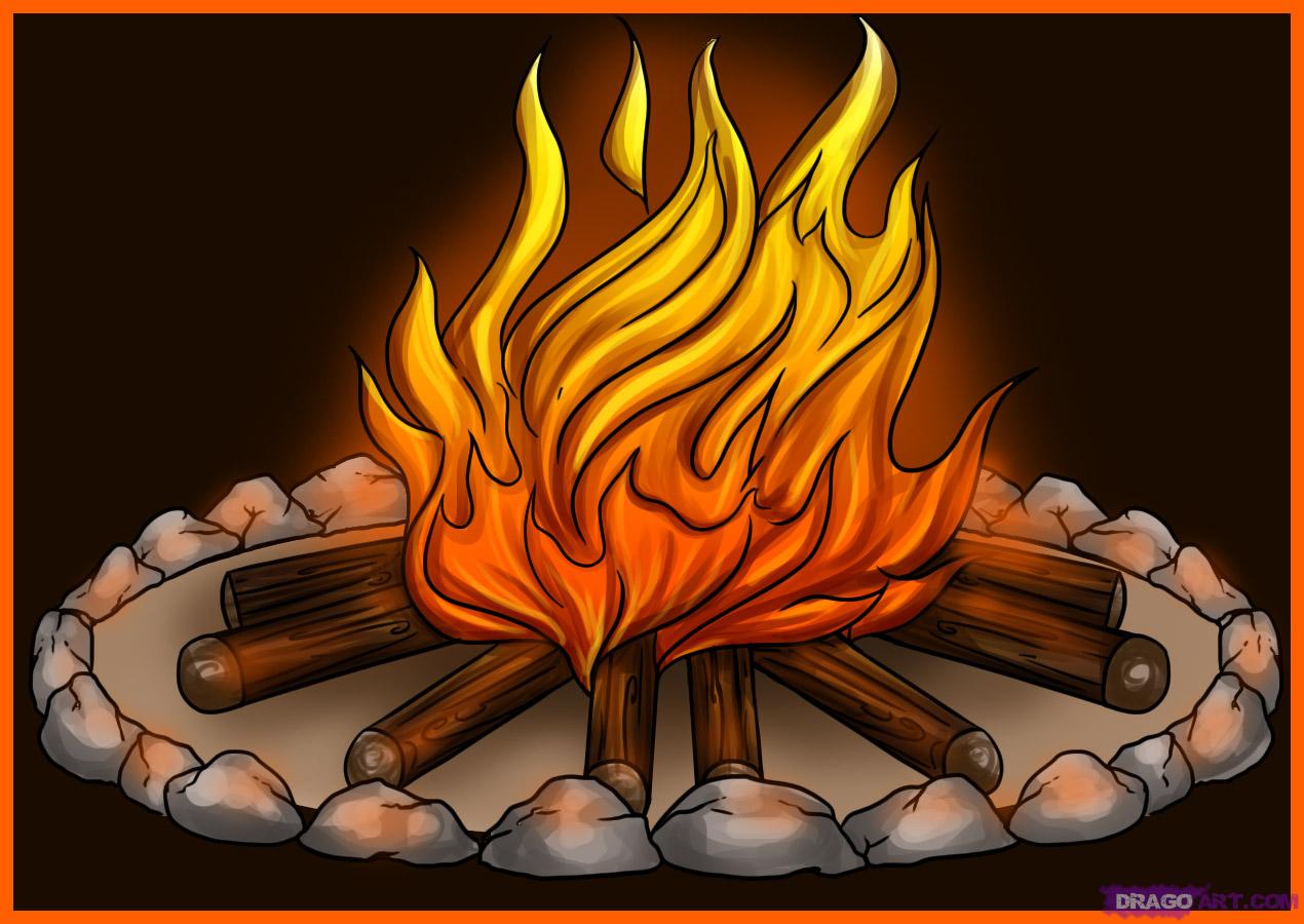 Character clipart flame. Bonfire realistic fire flames