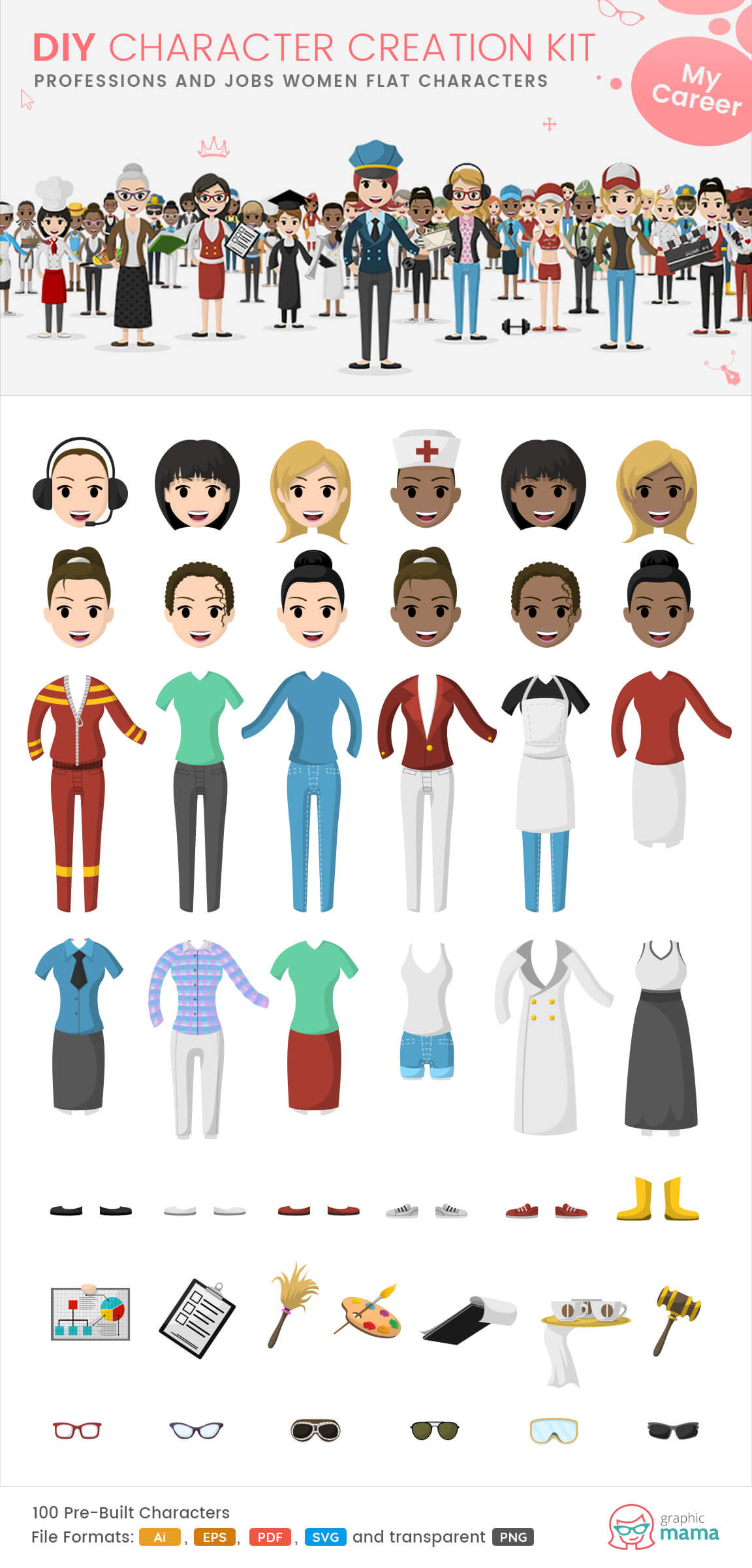Career clipart character. A collection for every