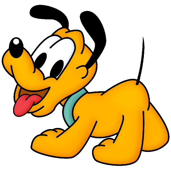 Line clipart dog. Disney pluto the cartoon