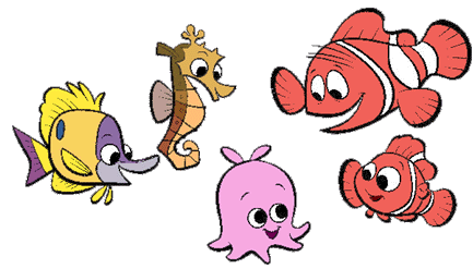  collection of characters. Cartoon clipart finding nemo