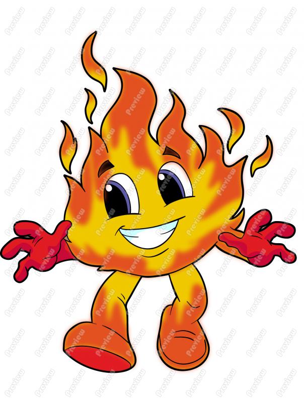 flames clipart toon