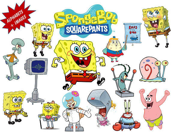 characters clipart spongebob