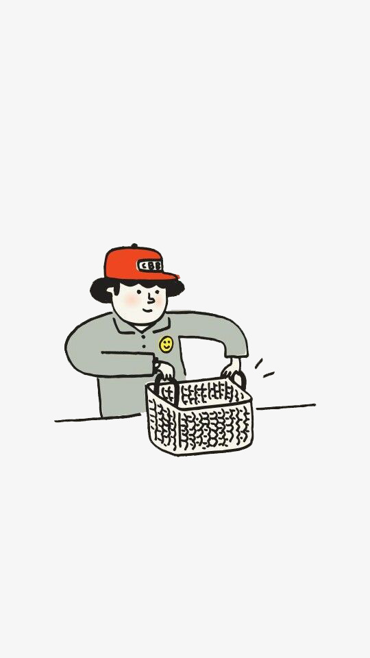 Red hat cashier curly. Chart clipart cartoon