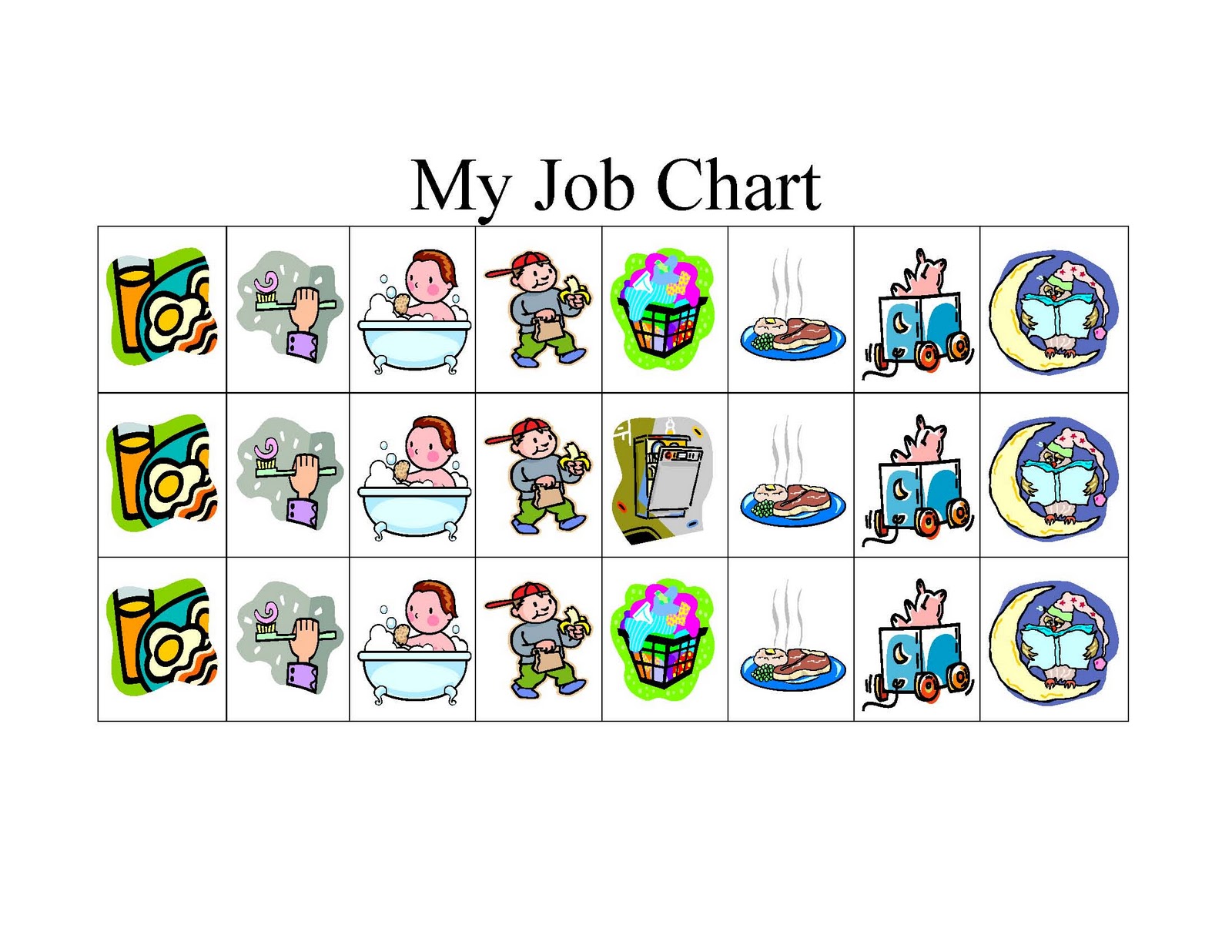 clipart toys chart