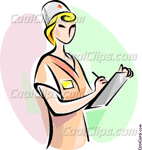 Nurse with vector clip. Chart clipart clipboard
