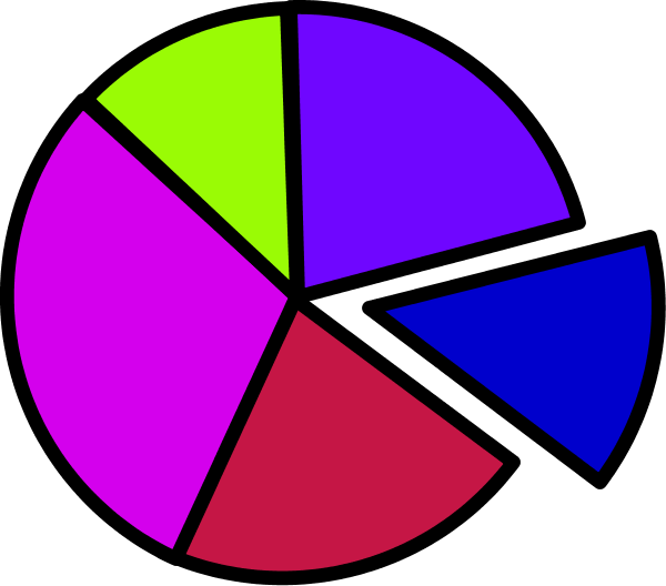 Pie chart vector clip. White clipart graph