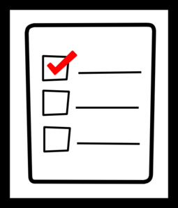 Checklist clipart outline. Check list icon clip