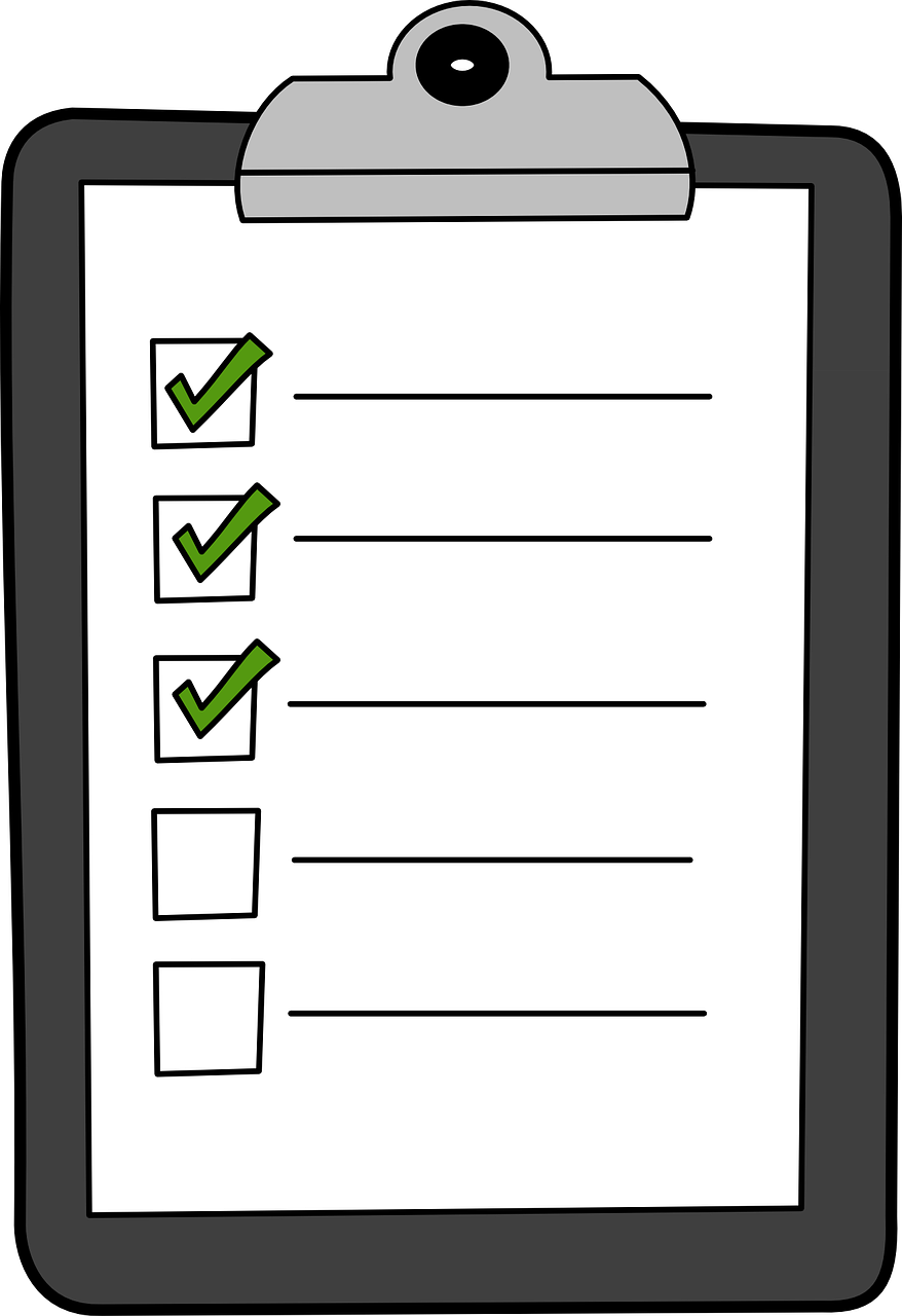 nursing checklist clipart