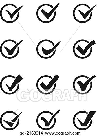 Check clipart eps. Vector mark icons stock