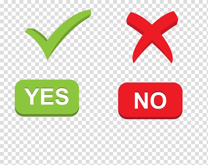 Checkmark clipart right sign. Yes or no illustration