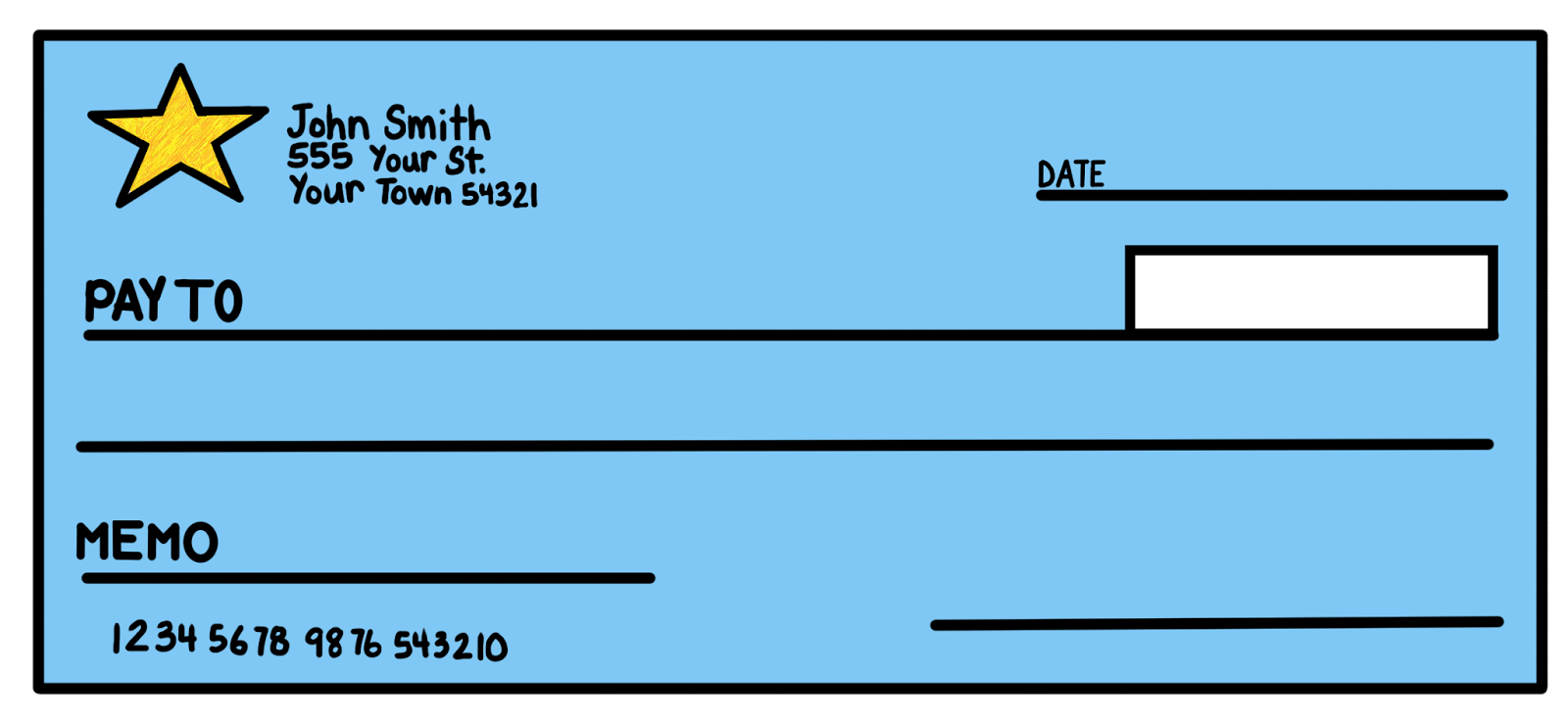 check clipart personal check