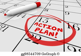 Stock illustration clipboard strategy. Checklist clipart action plan