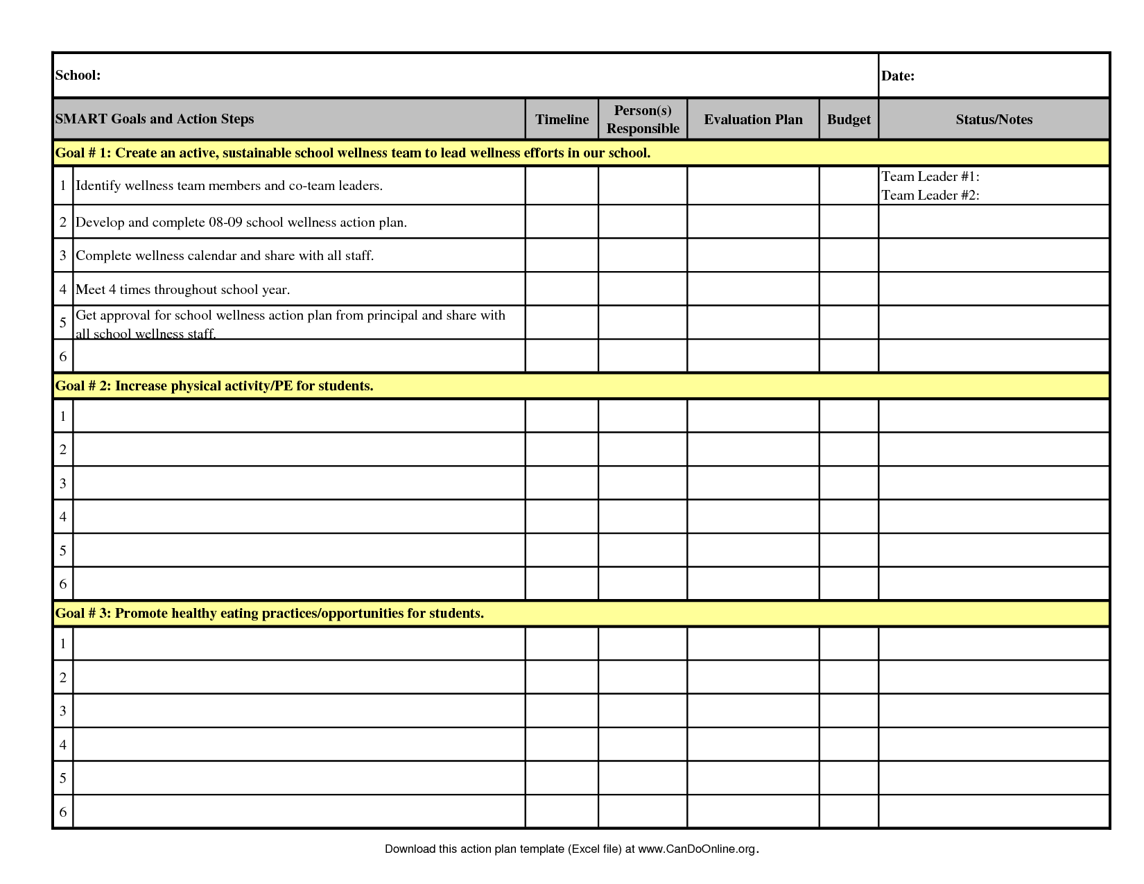 event marketing plan template excel Regarding Business Plan Excel Template Free Download