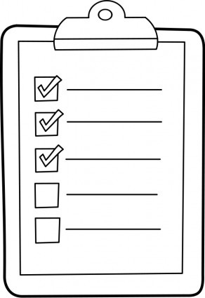 checklist clipart black and white