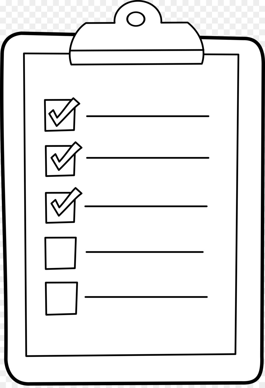 blank checklist clipart
