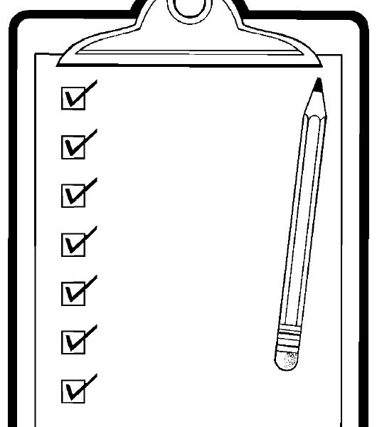 checklist clipart blank