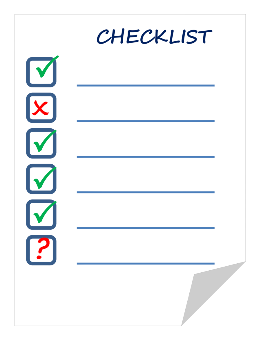 checklist clipart checking list