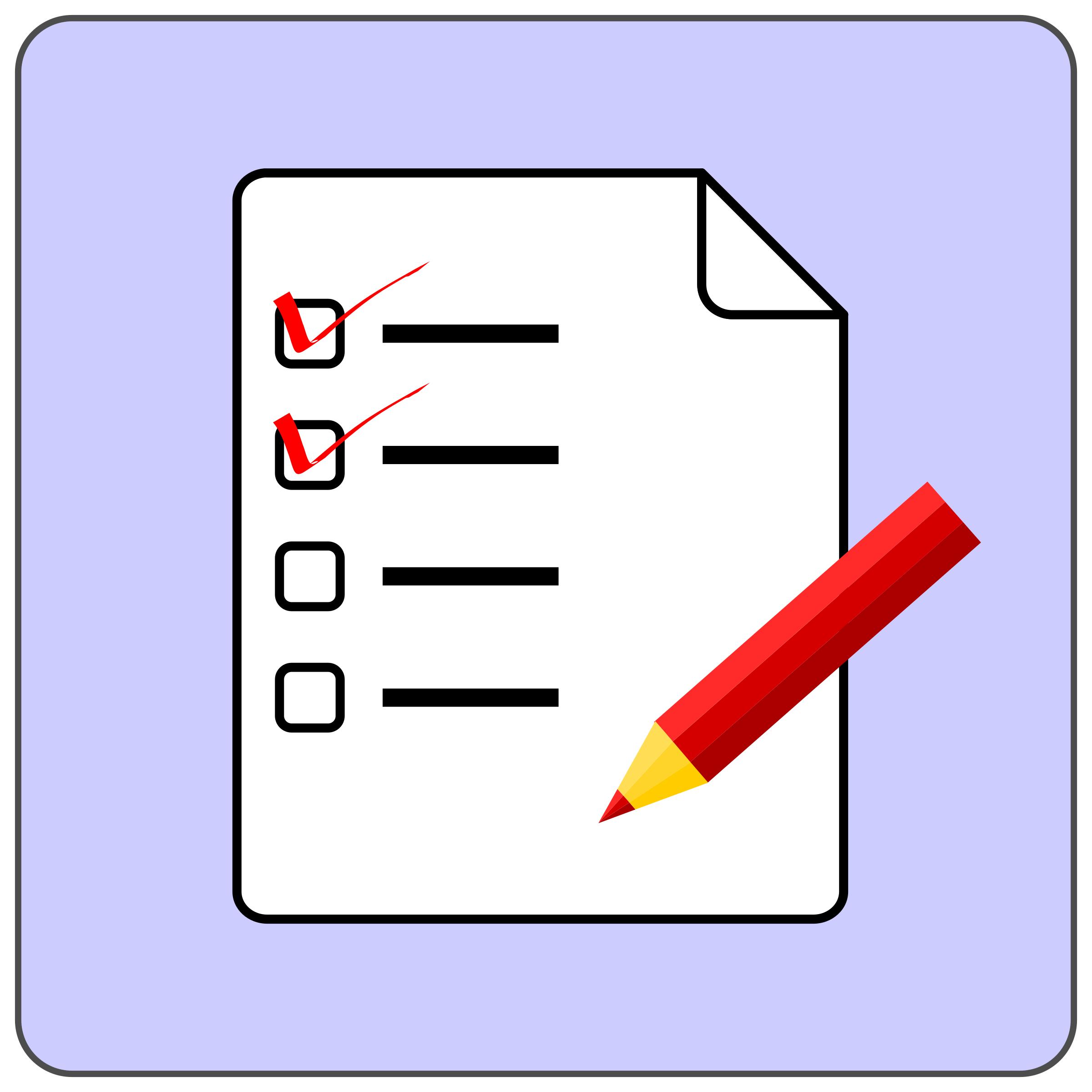 checklist clipart computer