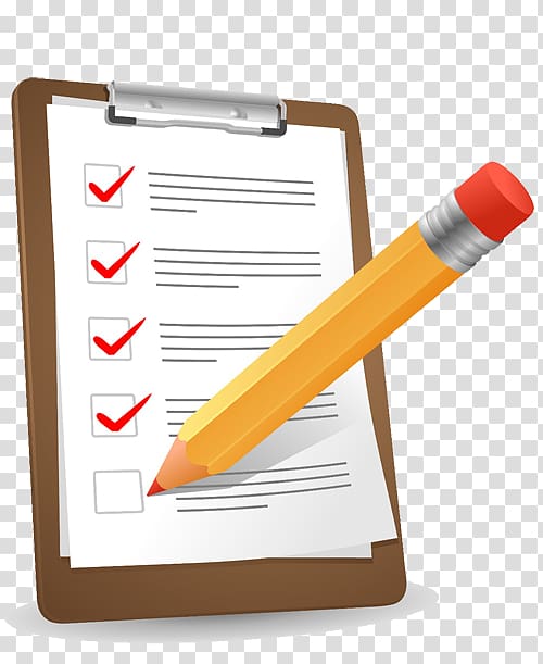checklist clipart exam