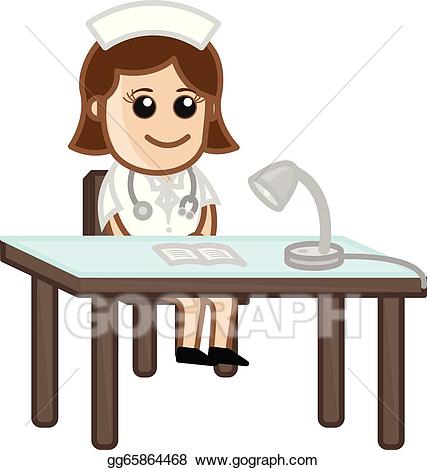 nurse clipart desk