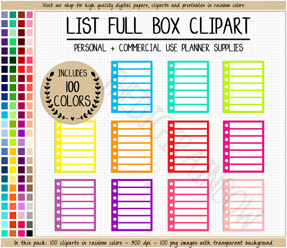 checklist clipart planner