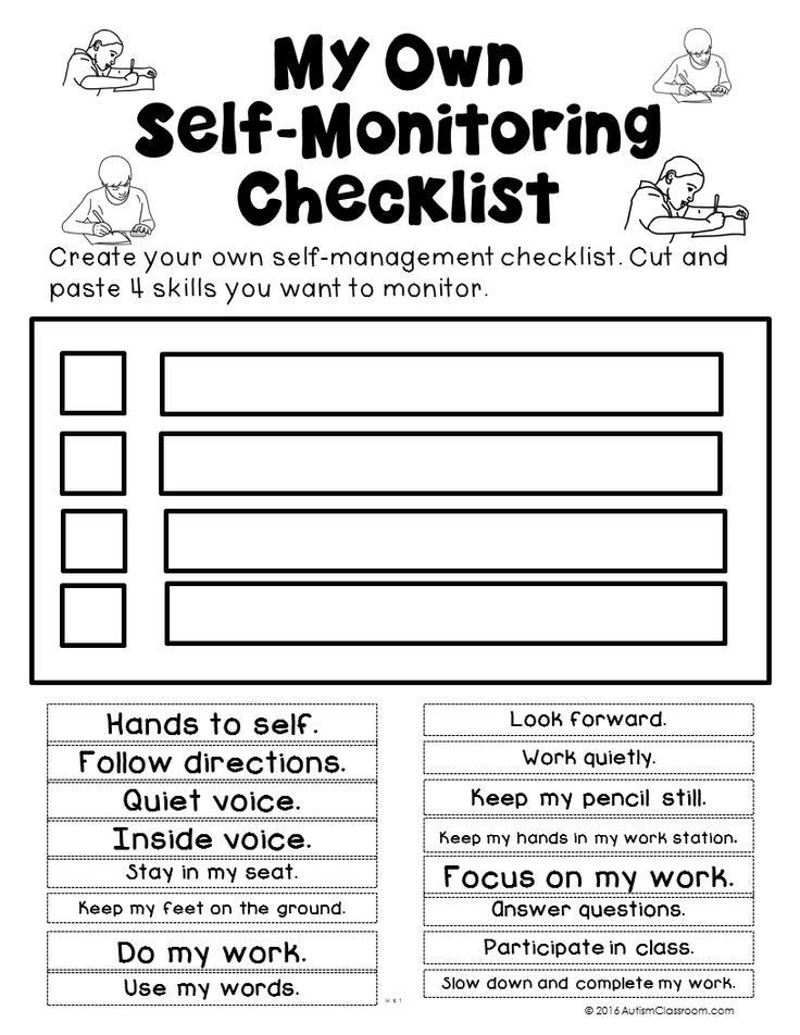 Behavior Self Monitoring Worksheet/checklist.pdf