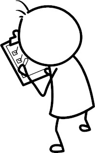 checklist clipart stick figure