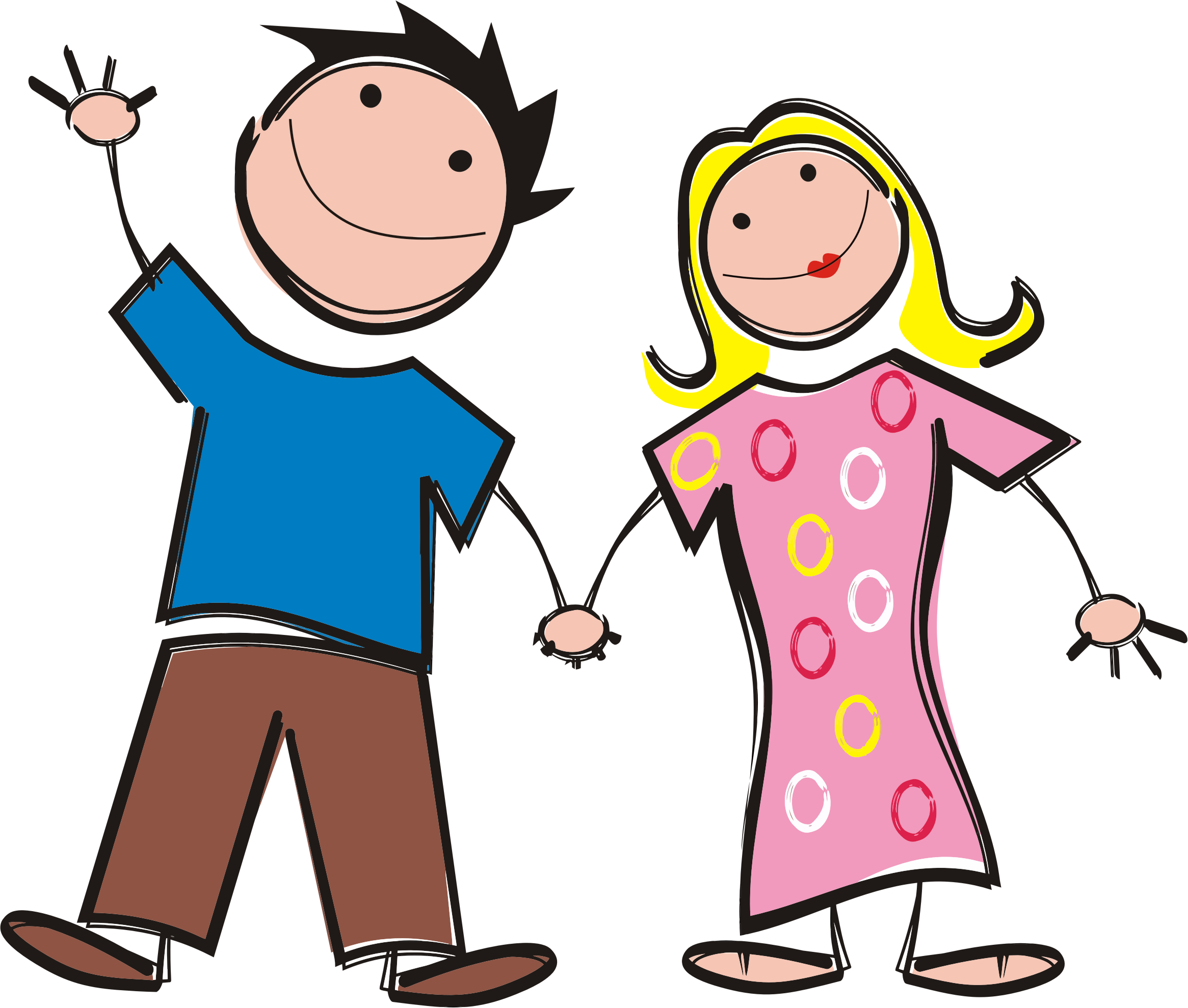 Couple stick figure. Young clipart baby bum