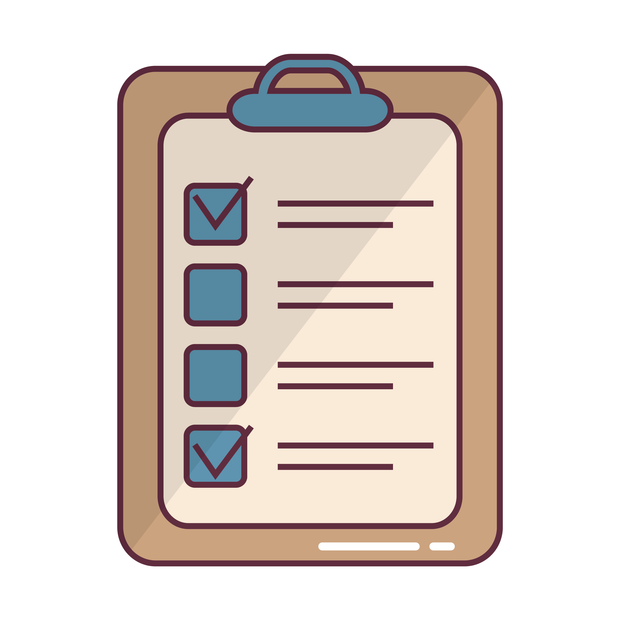 organized clipart checklist