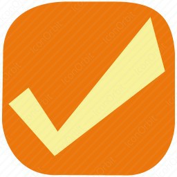Checkmark clipart orange. Square icon iconorbit com