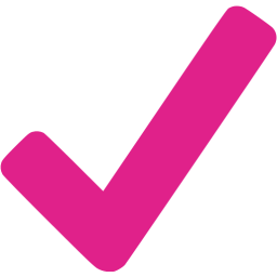 Barbie icon free check. Checkmark clipart pink