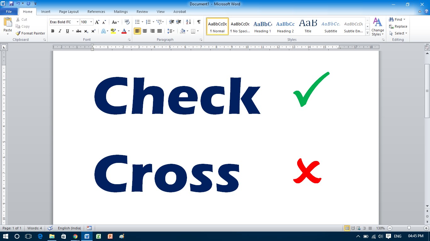 checkmark clipart word