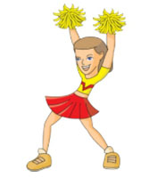 cheerleader clipart animation
