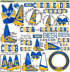 cheer clipart blue gold