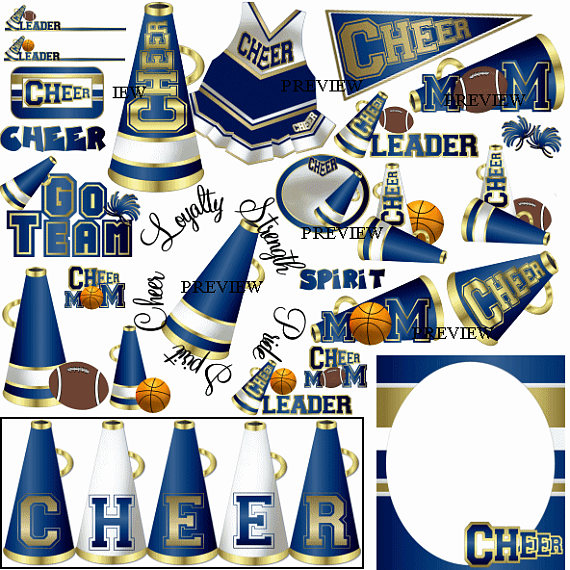 Cheerleader clipart blue gold. Cheerleading clip art party
